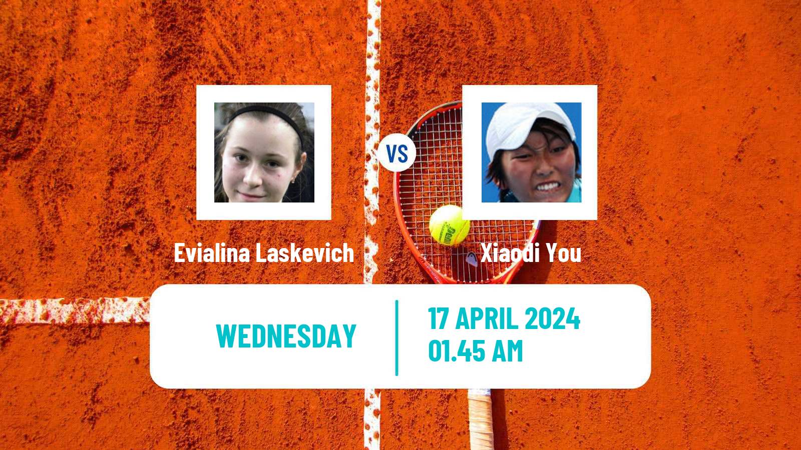 Tennis ITF W50 Shenzhen 2 Women Evialina Laskevich - Xiaodi You