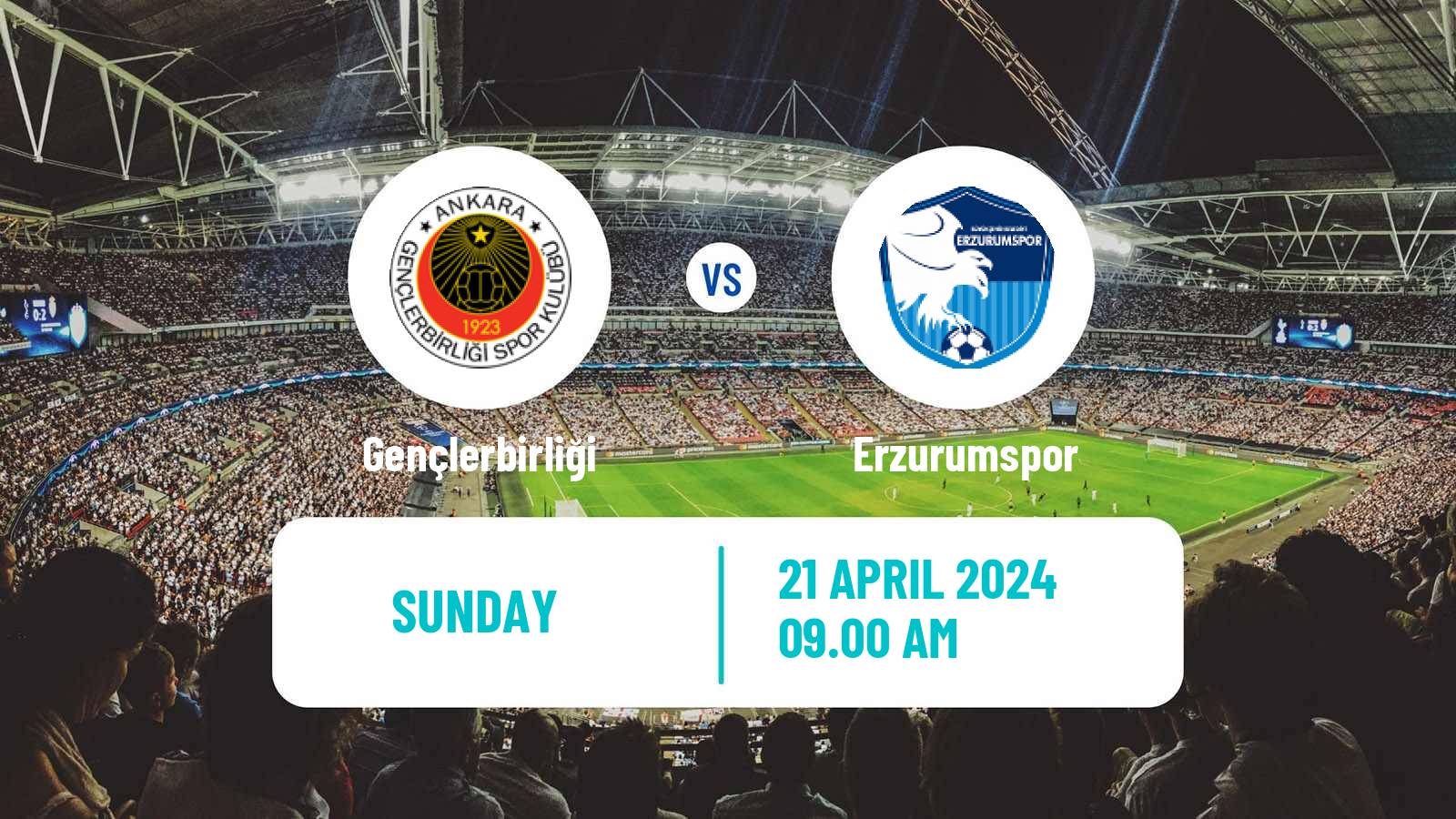 Soccer Turkish First League Gençlerbirliği - Erzurumspor