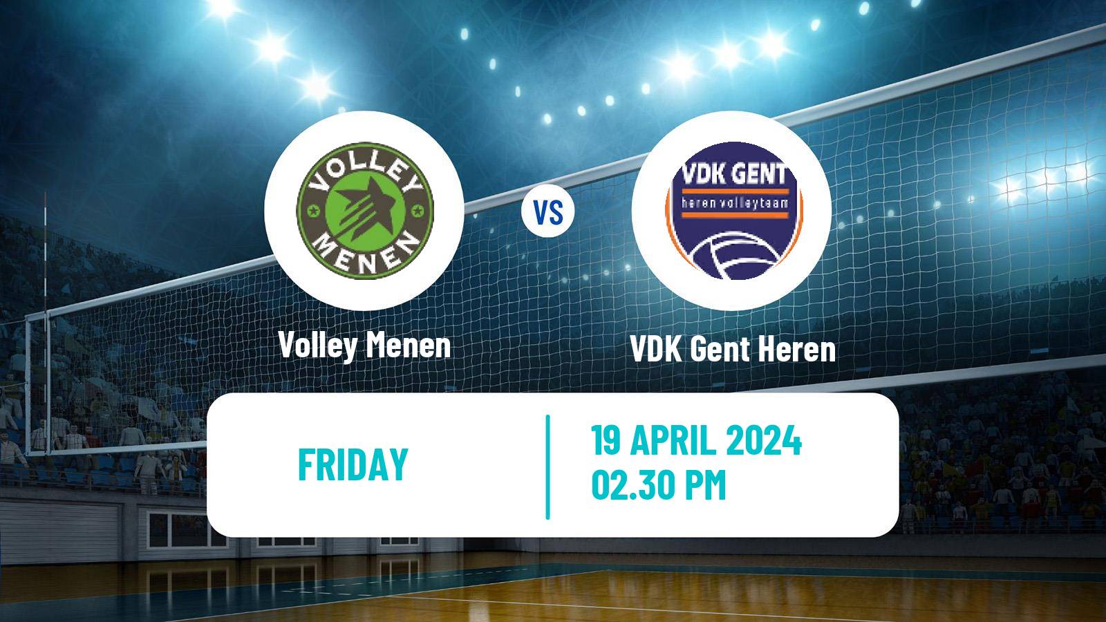Volleyball Belgian League Volleyball Menen - VDK Gent Heren