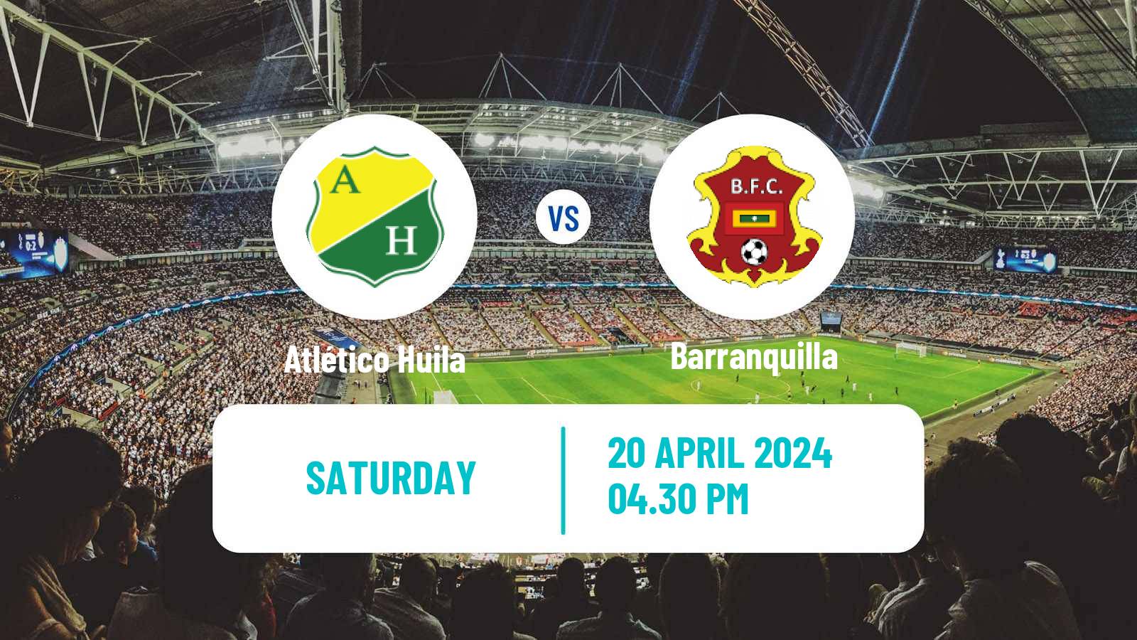 Soccer Colombian Primera B Atlético Huila - Barranquilla