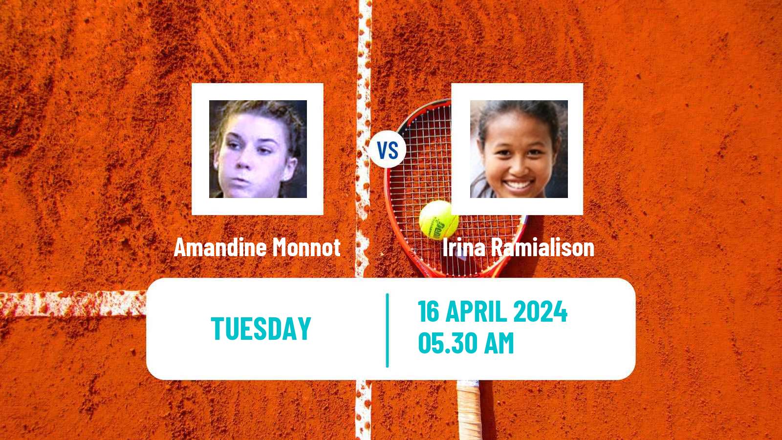 Tennis ITF W50 H Calvi Women 2024 Amandine Monnot - Irina Ramialison