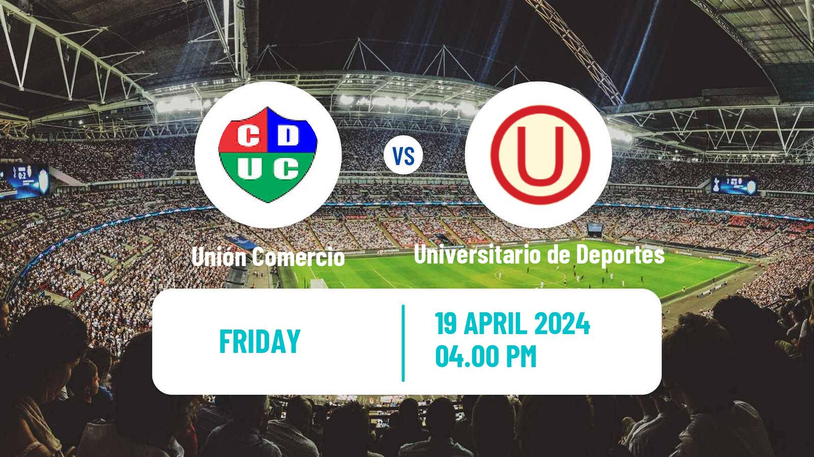 Soccer Peruvian Liga 1 Unión Comercio - Universitario de Deportes