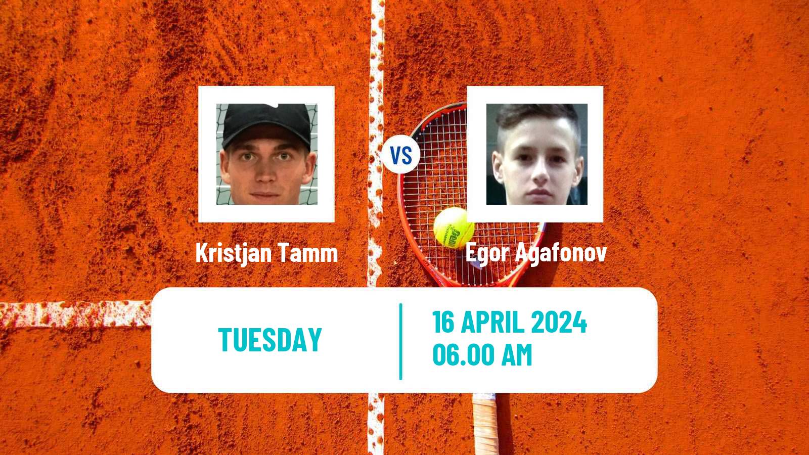 Tennis ITF M15 Monastir 16 Men Kristjan Tamm - Egor Agafonov