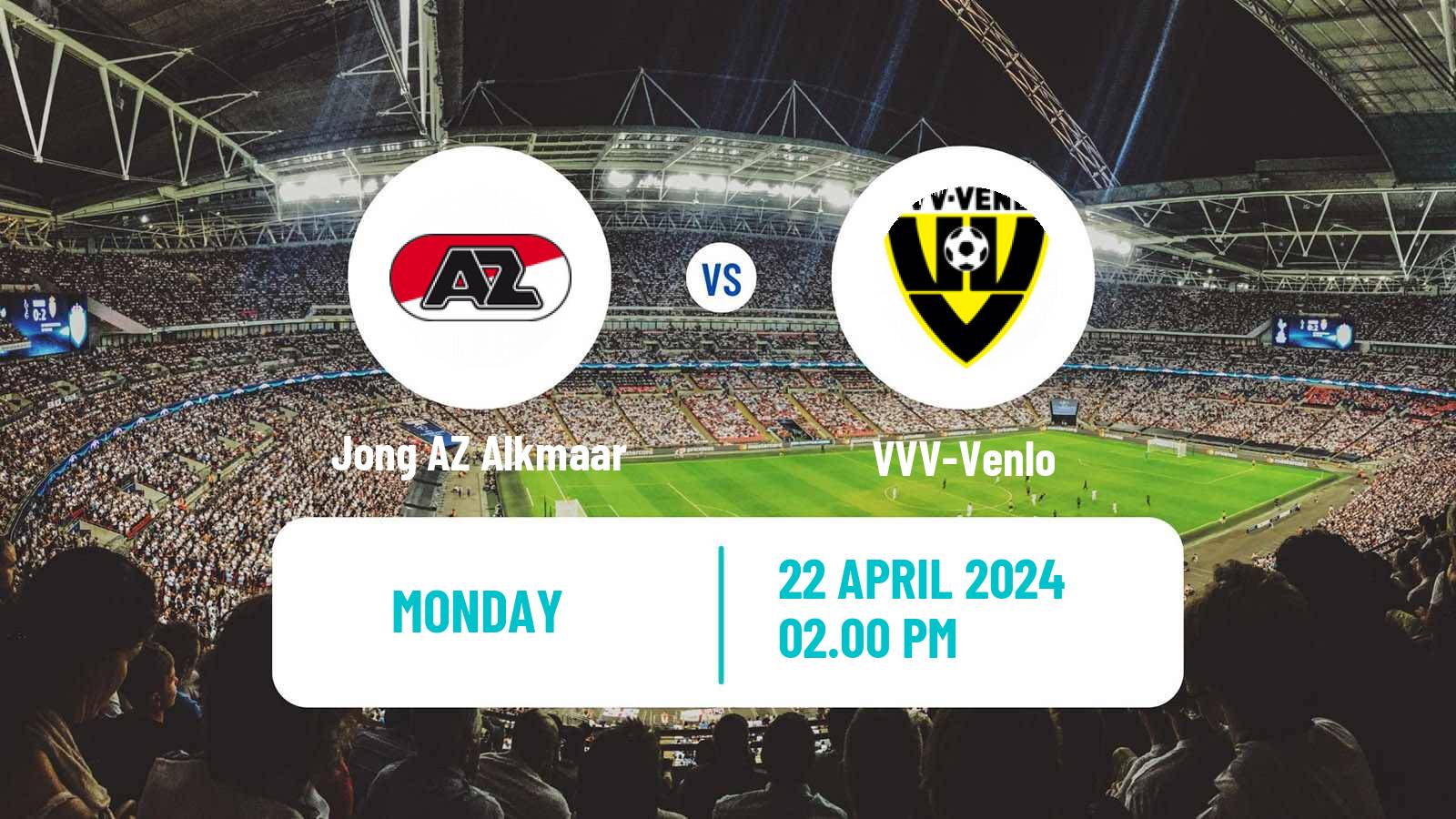 Soccer Dutch Eerste Divisie Jong AZ Alkmaar - VVV-Venlo