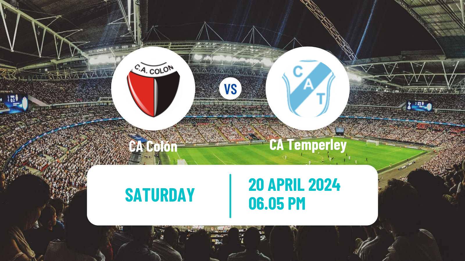 Soccer Argentinian Primera Nacional Colón - Temperley