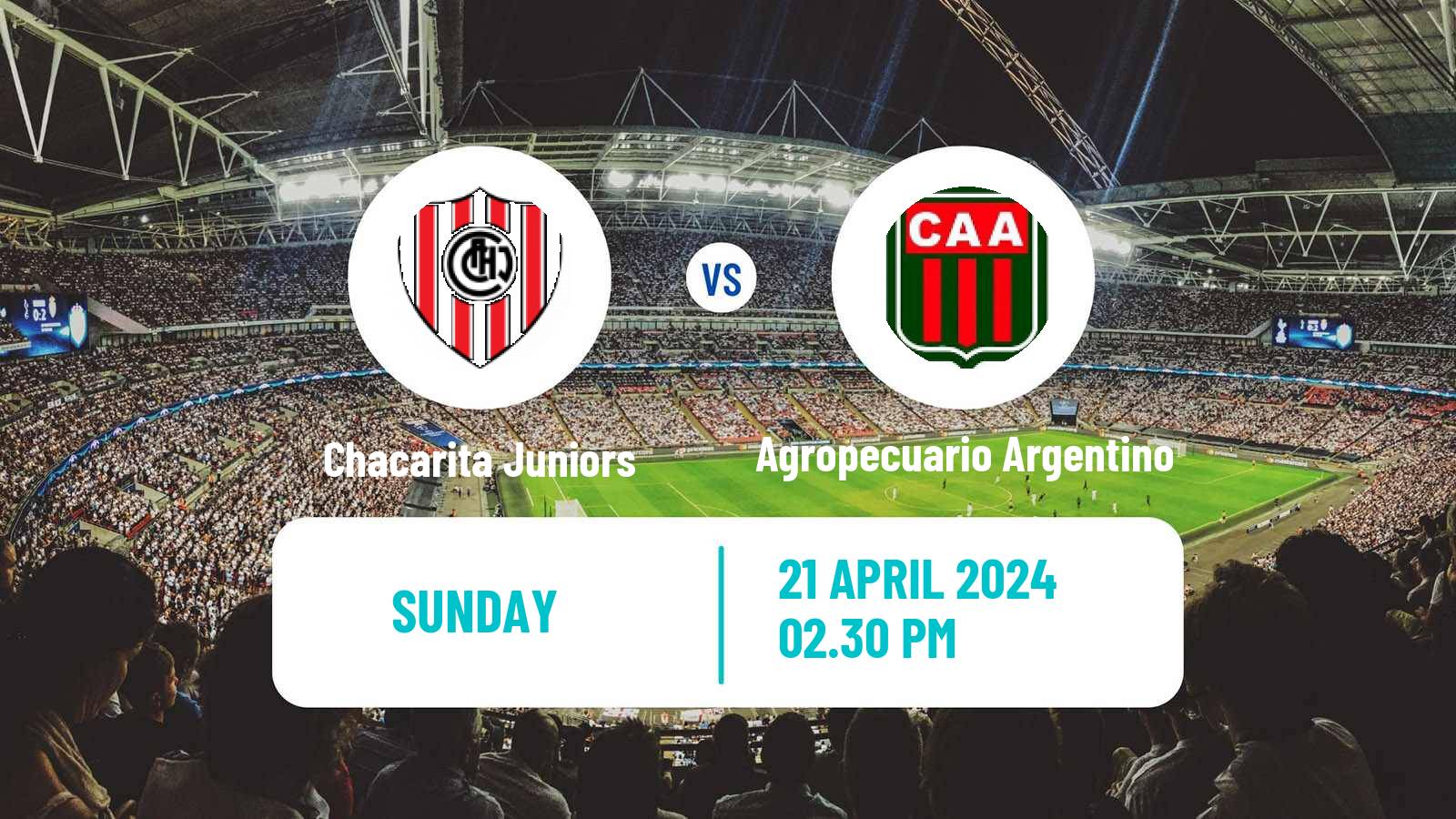 Soccer Argentinian Primera Nacional Chacarita Juniors - Agropecuario Argentino