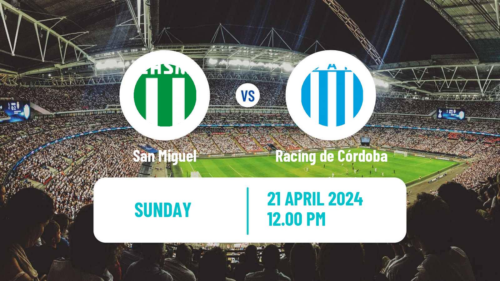 Soccer Argentinian Primera Nacional San Miguel - Racing de Córdoba