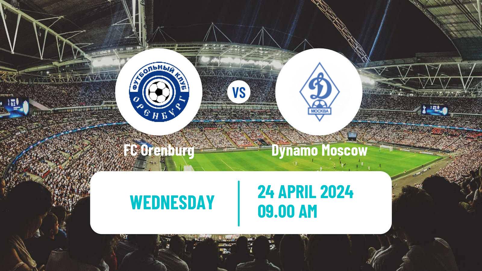 Soccer Russian Premier League Orenburg - Dynamo Moscow