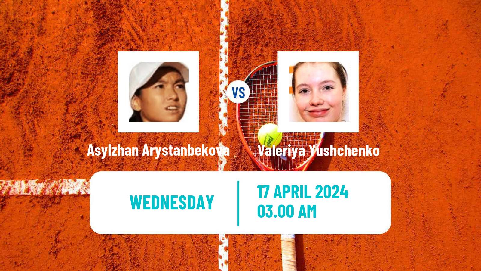 Tennis ITF W15 Shymkent Women Asylzhan Arystanbekova - Valeriya Yushchenko