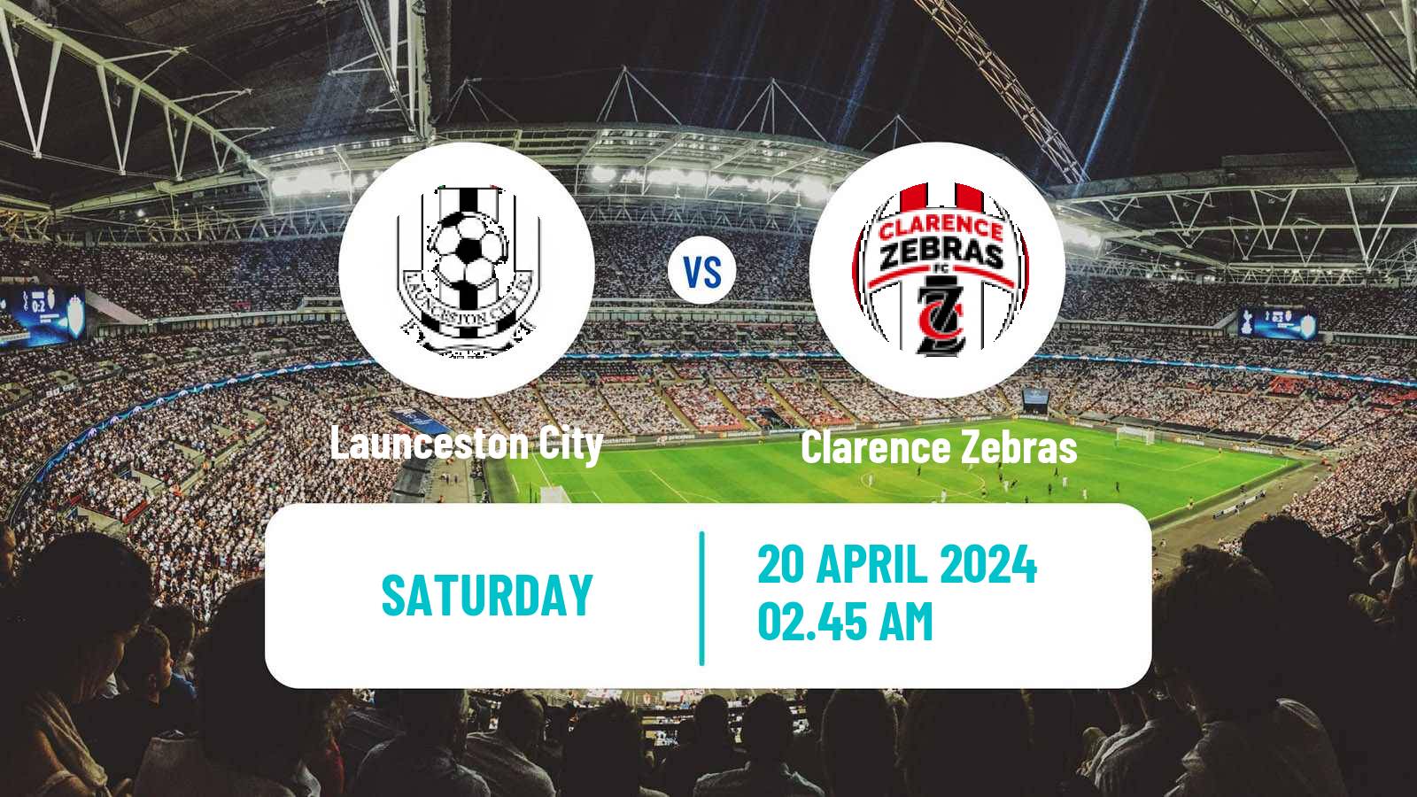 Soccer Australian NPL Tasmania Launceston City - Clarence Zebras