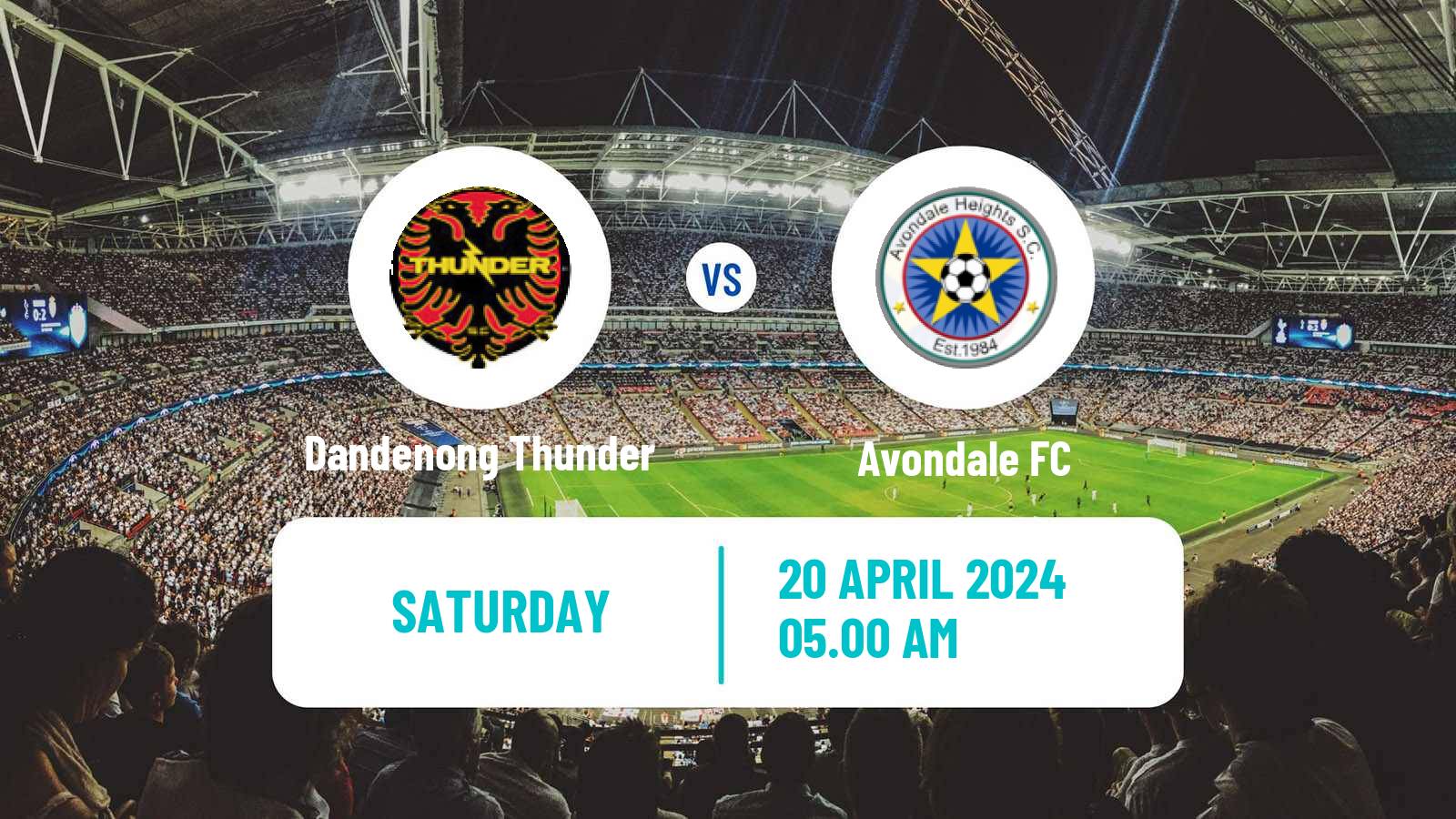 Soccer Australian NPL Victoria Dandenong Thunder - Avondale