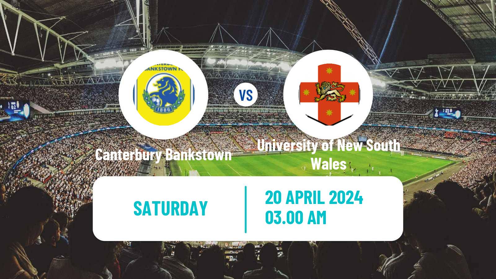 Soccer Australian NSW League One Canterbury Bankstown - University of New South Wales