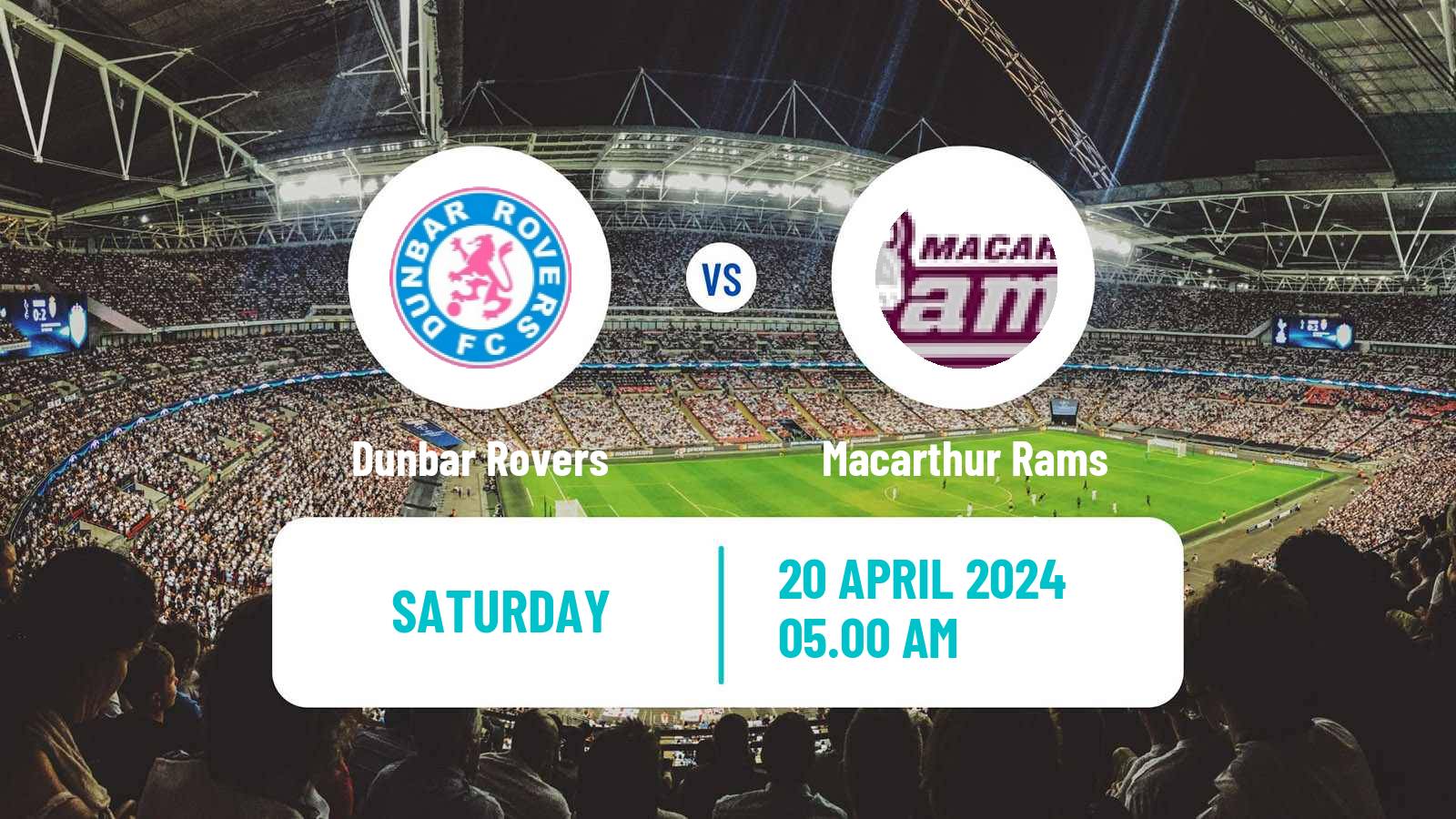 Soccer Australian NSW League One Dunbar Rovers - Macarthur Rams