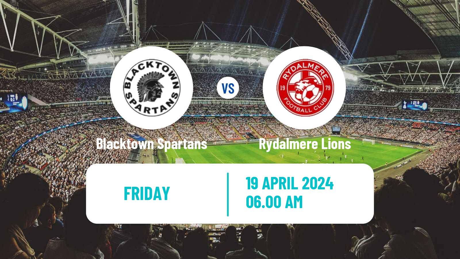 Soccer Australian NSW League One Blacktown Spartans - Rydalmere Lions