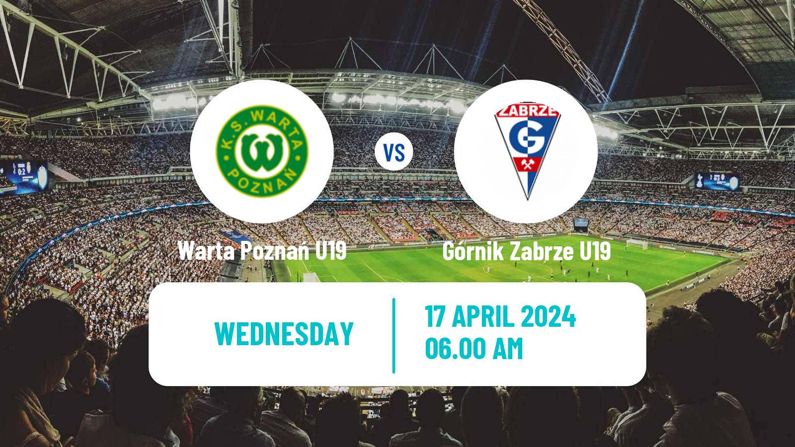 Soccer Polish Central Youth League Warta Poznań U19 - Górnik Zabrze U19