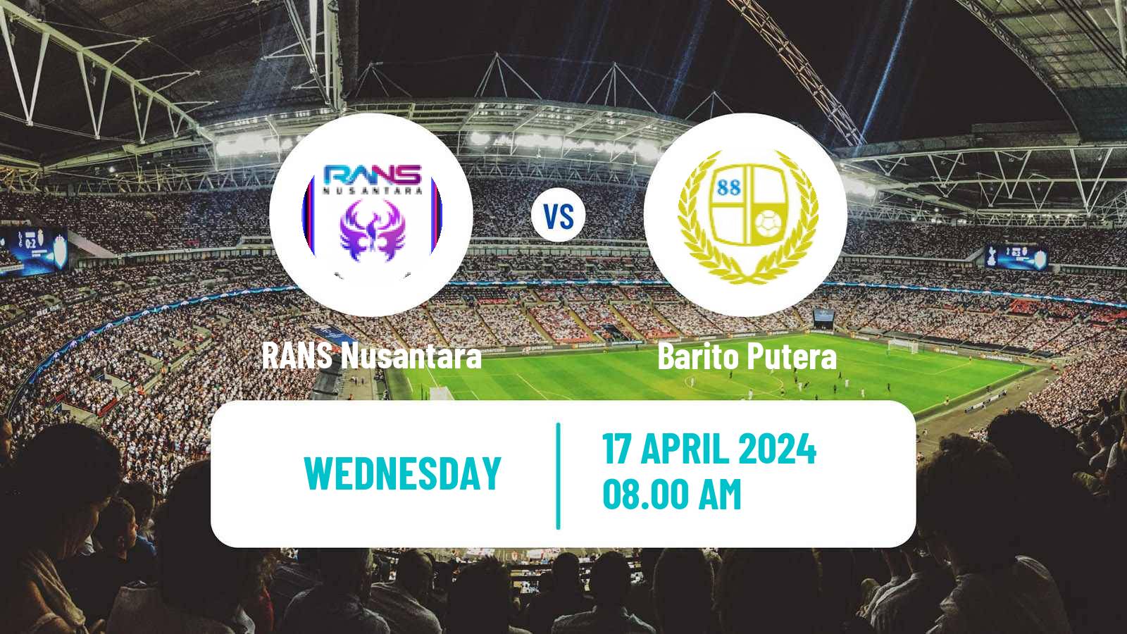 Soccer Indonesian Liga 1 RANS Nusantara - Barito Putera