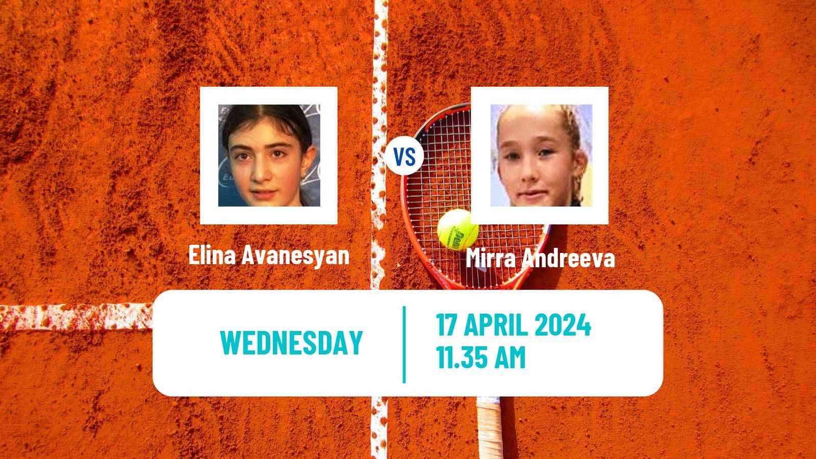 Tennis WTA Rouen Elina Avanesyan - Mirra Andreeva