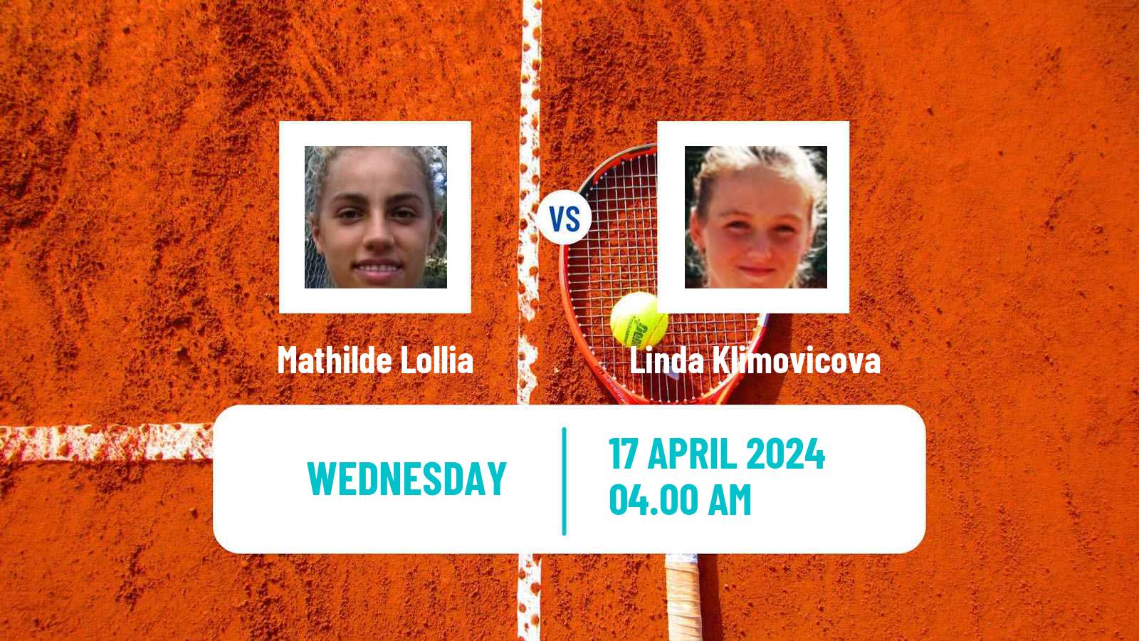 Tennis ITF W50 H Calvi Women Mathilde Lollia - Linda Klimovicova