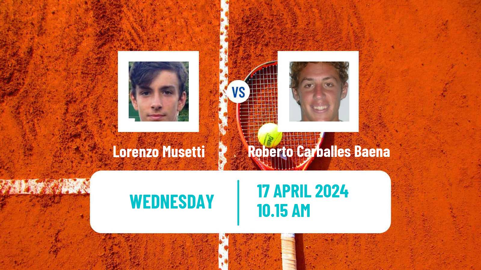 Tennis ATP Barcelona Lorenzo Musetti - Roberto Carballes Baena