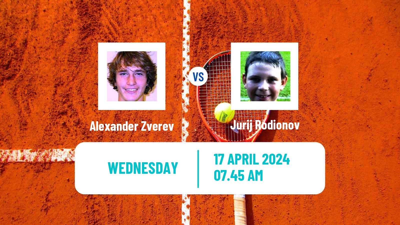 Tennis ATP Munich Alexander Zverev - Jurij Rodionov