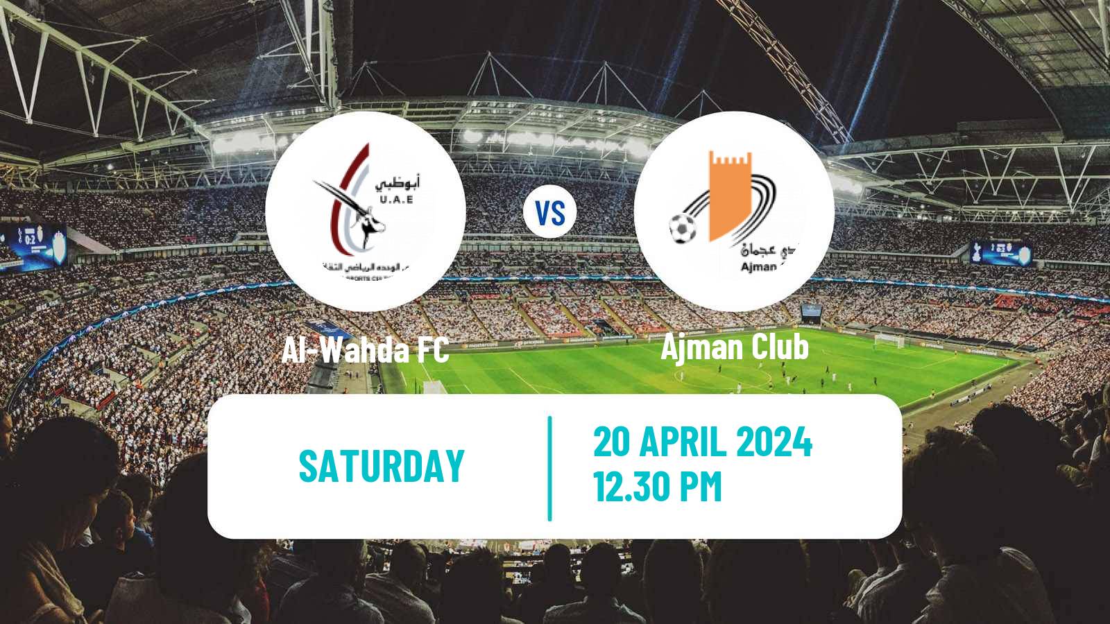 Soccer UAE Football League Al-Wahda - Ajman Club