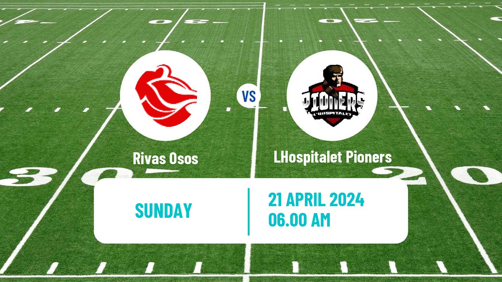 American football Spanish LNFA Serie A Rivas Osos - LHospitalet Pioners