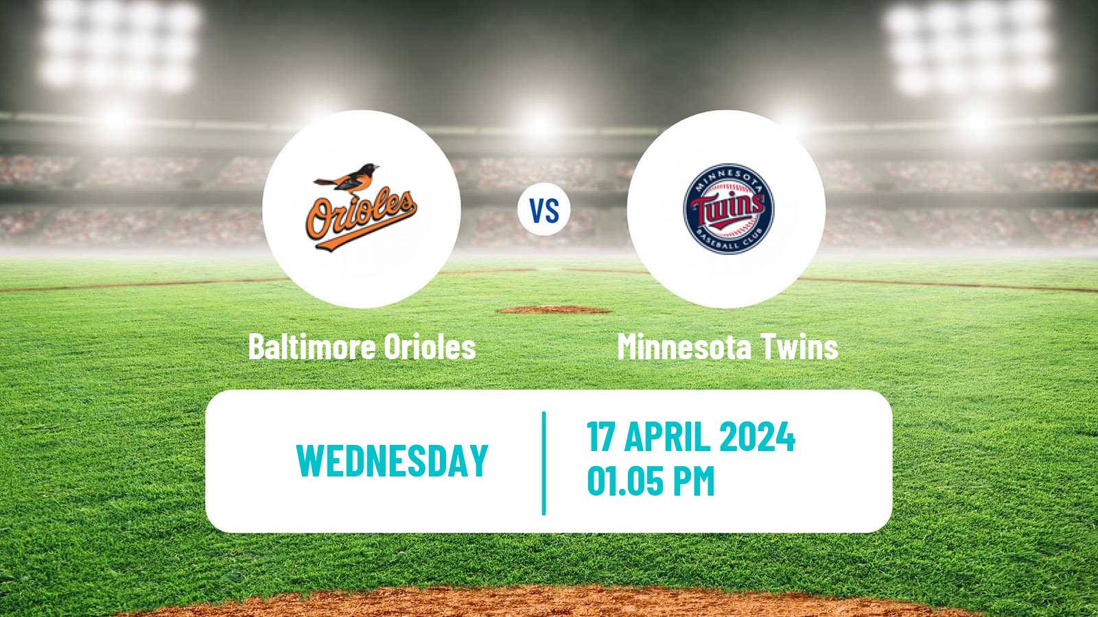 Baseball MLB Baltimore Orioles - Minnesota Twins
