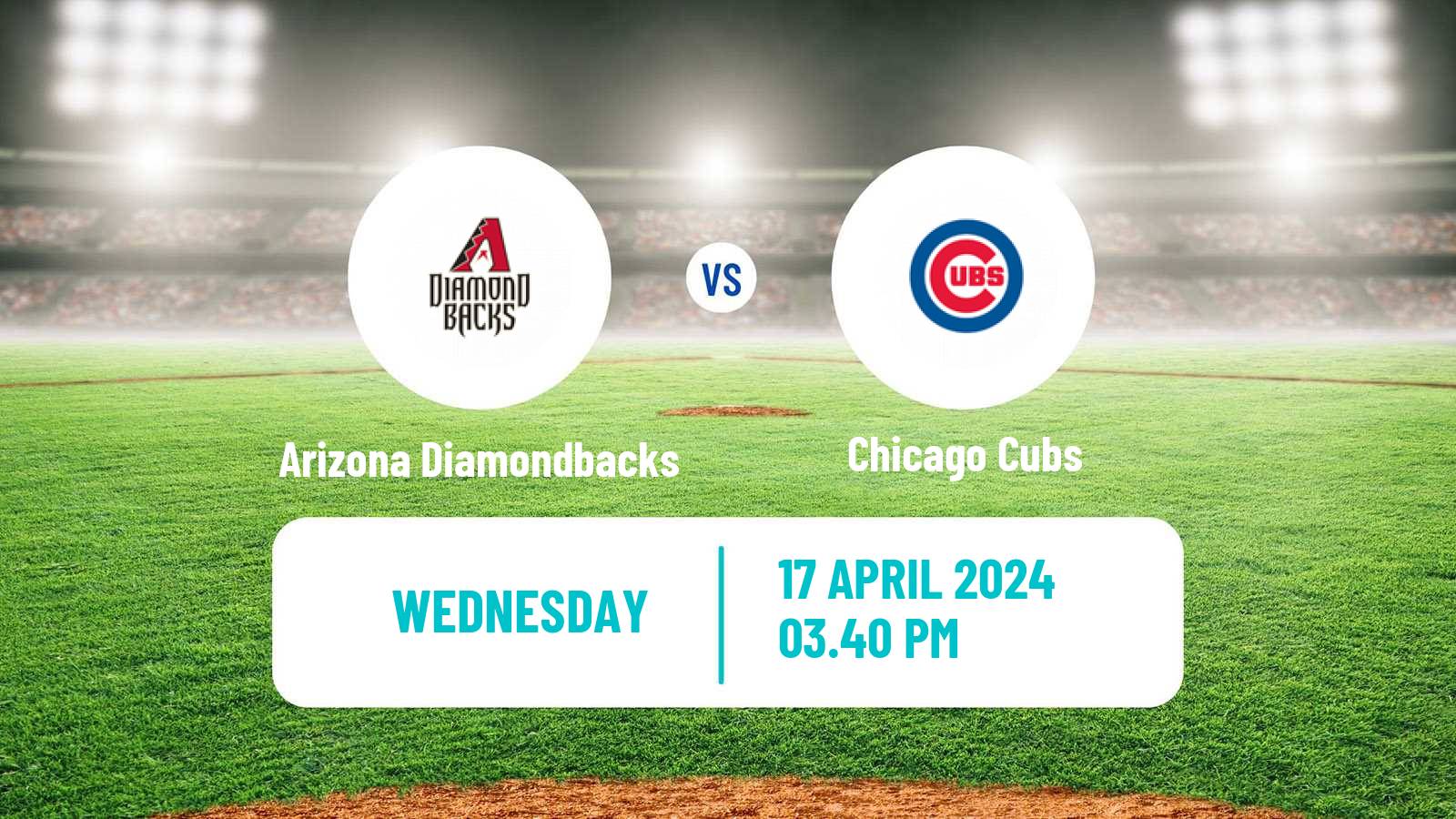 Baseball MLB Arizona Diamondbacks - Chicago Cubs