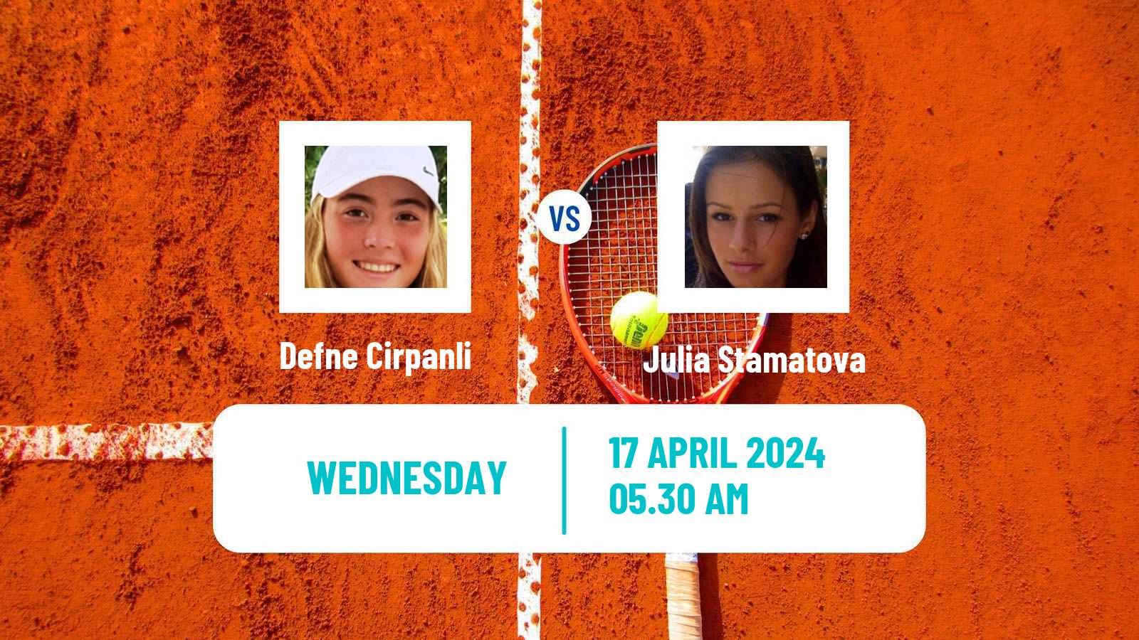 Tennis ITF W15 Antalya 10 Women Defne Cirpanli - Julia Stamatova