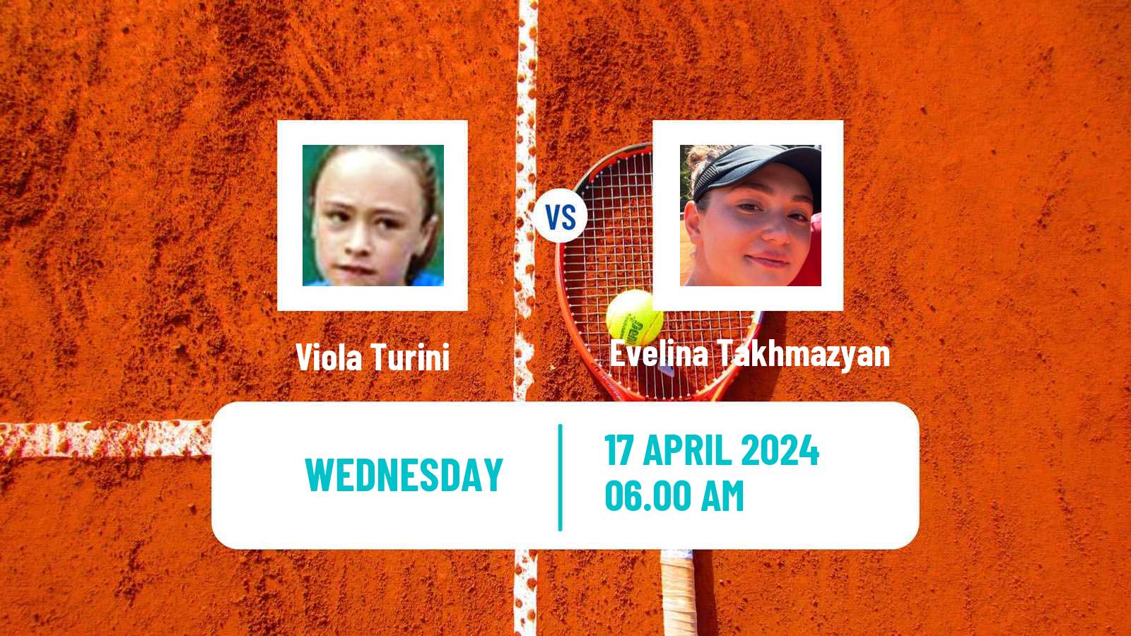 Tennis ITF W35 Hammamet 5 Women Viola Turini - Evelina Takhmazyan
