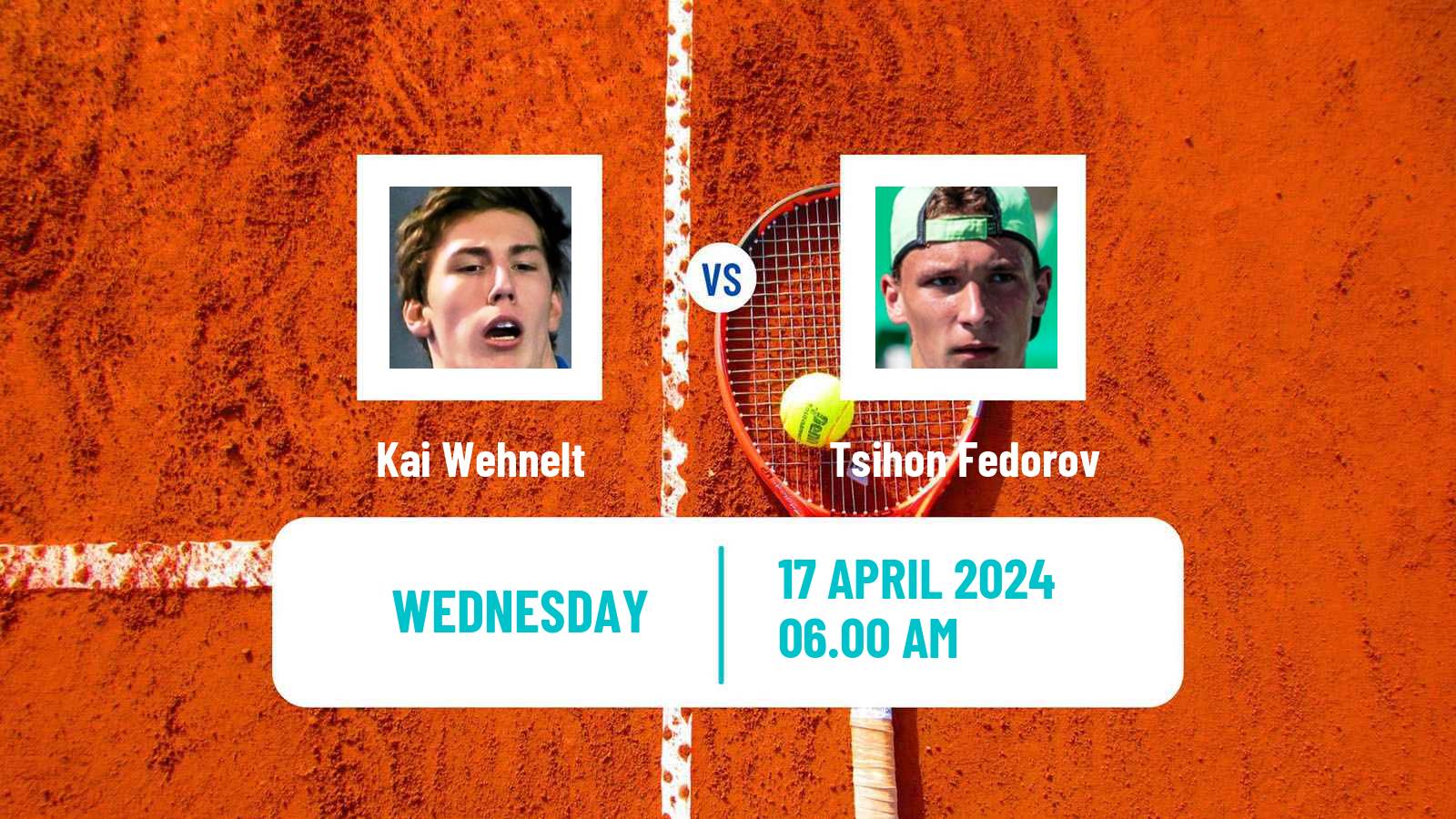 Tennis ITF M15 Monastir 16 Men Kai Wehnelt - Tsihon Fedorov