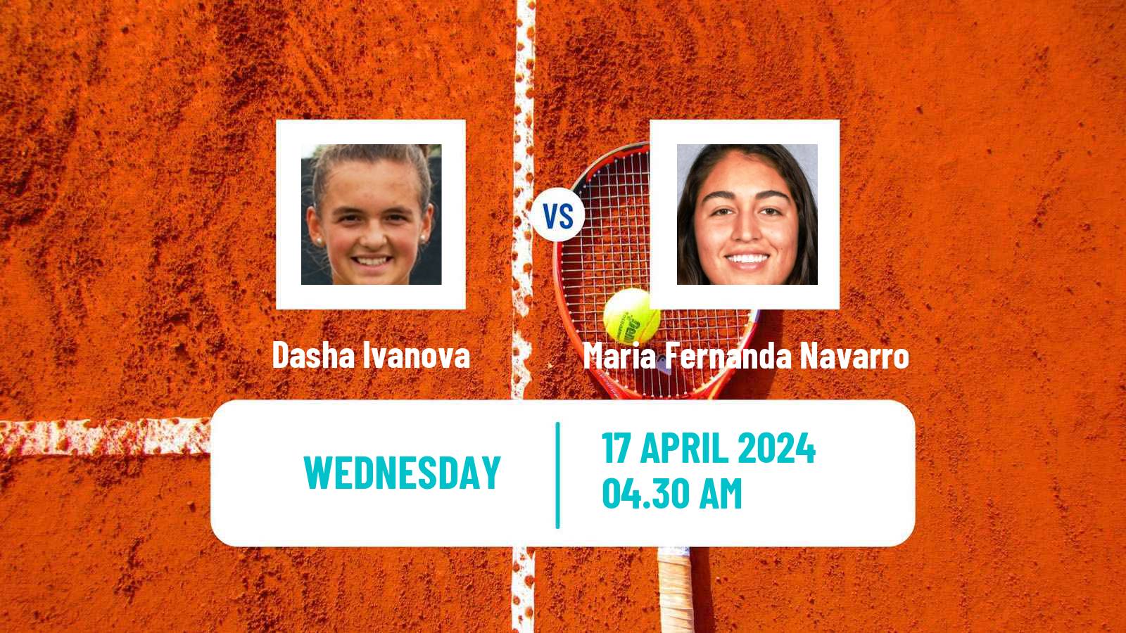 Tennis ITF W15 Monastir 14 Women Dasha Ivanova - Maria Fernanda Navarro