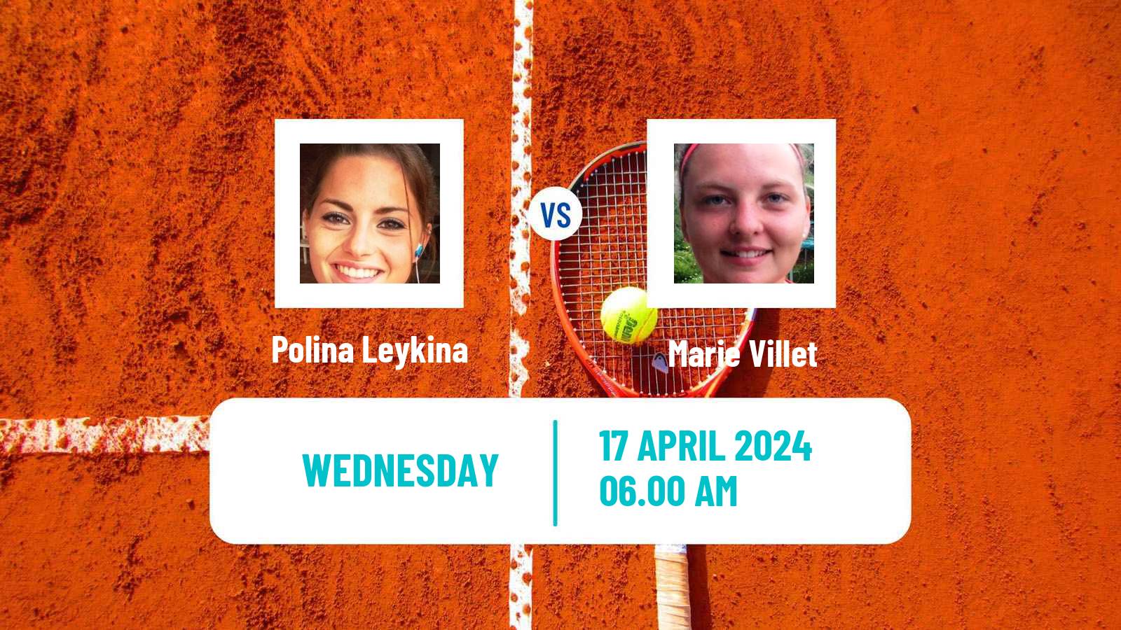 Tennis ITF W15 Monastir 14 Women Polina Leykina - Marie Villet