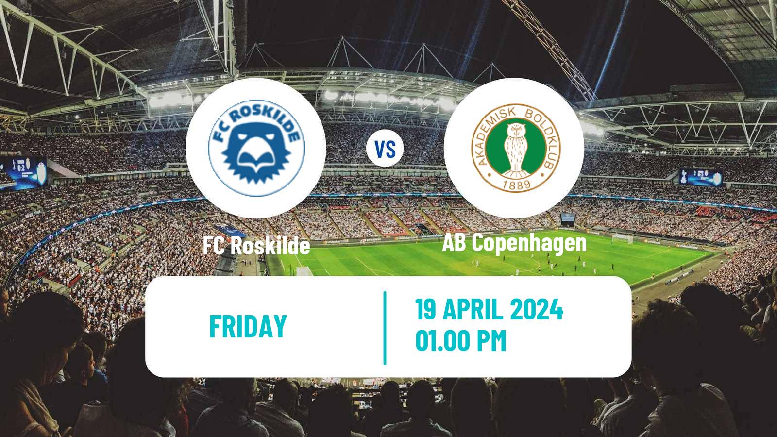 Soccer Danish 2 Division Roskilde - AB Copenhagen