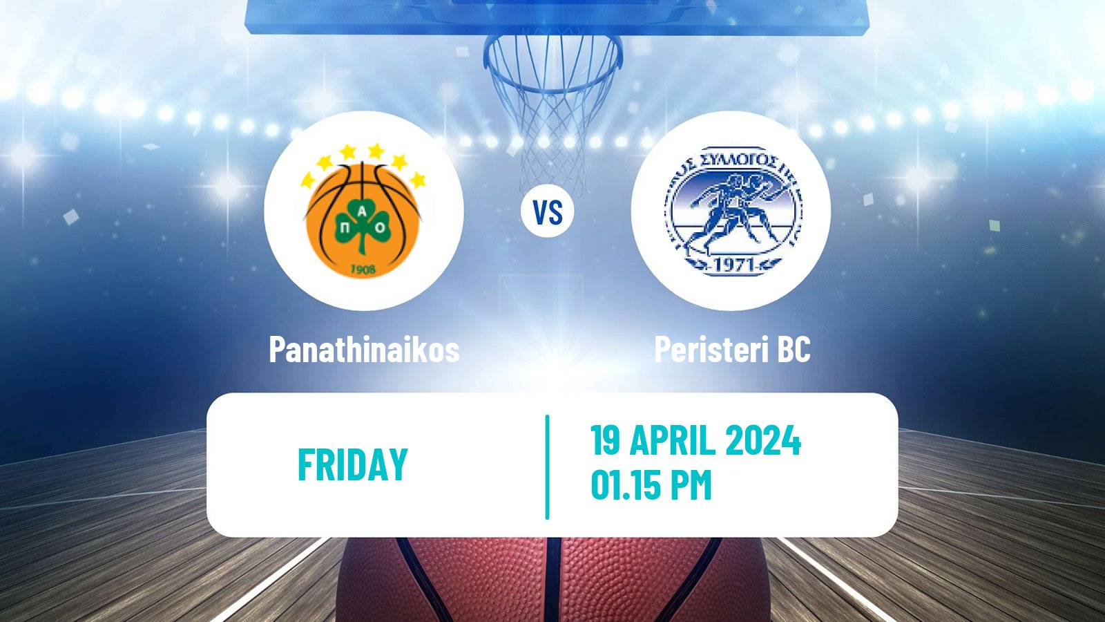Basketball Greek Basket League A1 Panathinaikos - Peristeri BC