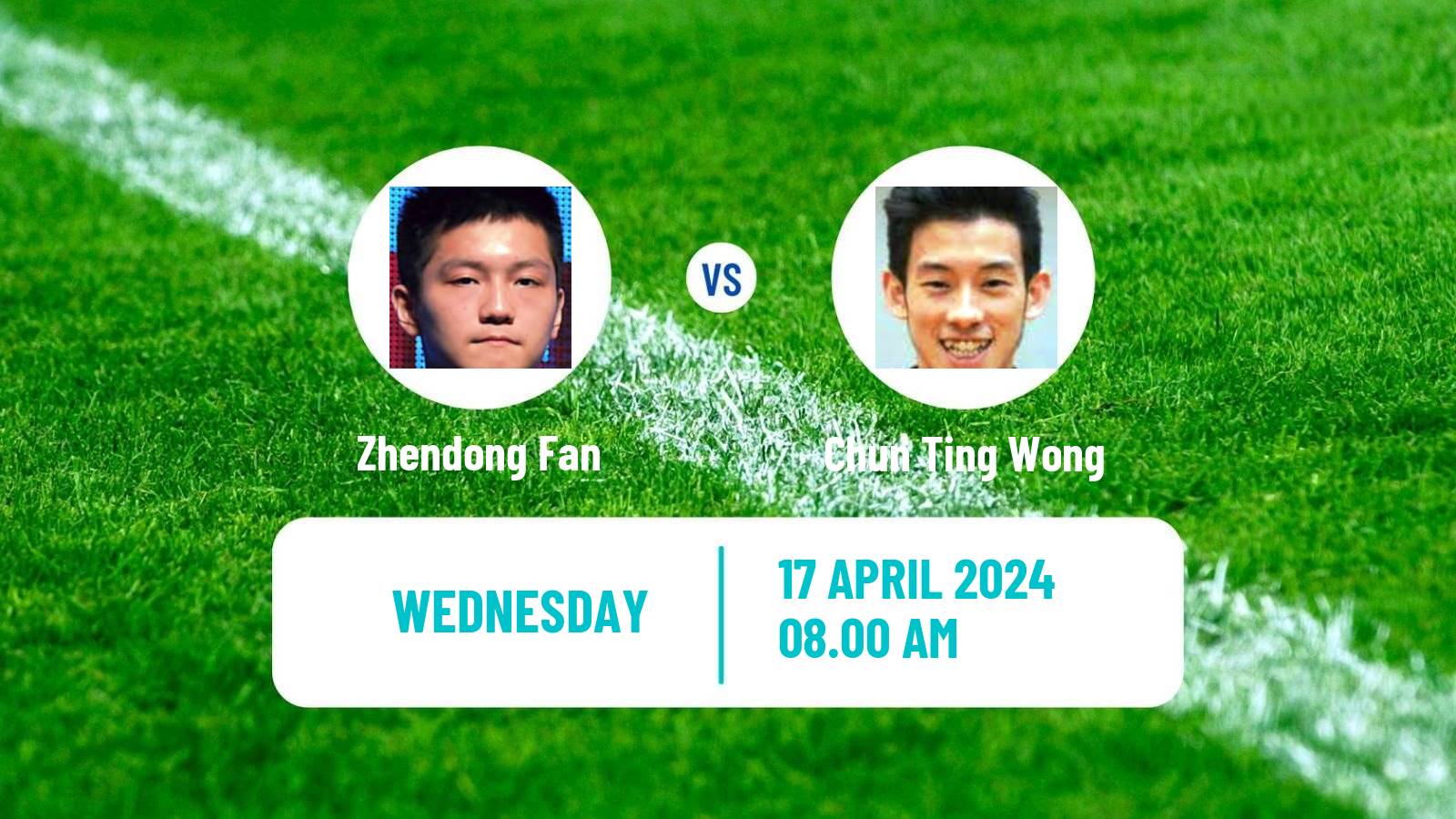 Table tennis World Cup Men Zhendong Fan - Chun Ting Wong