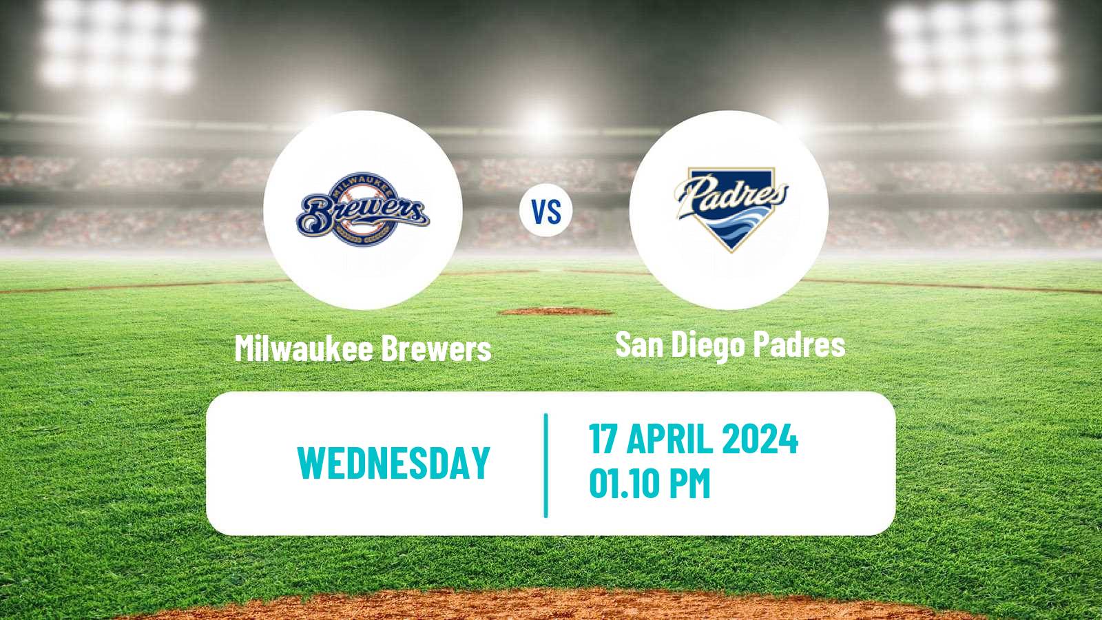 Baseball MLB Milwaukee Brewers - San Diego Padres