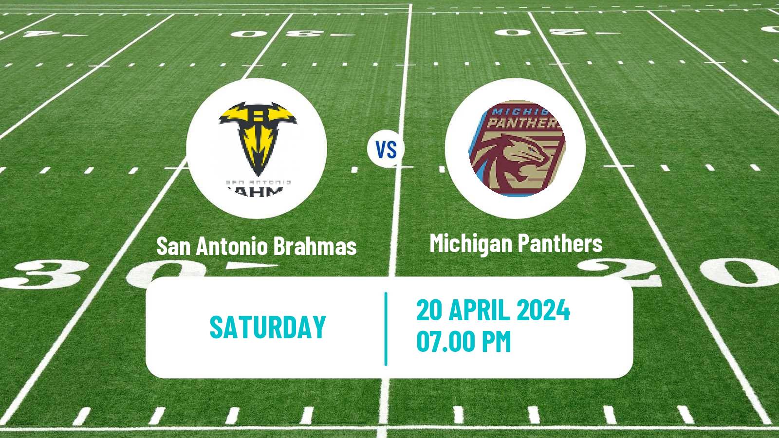 American football UFL San Antonio Brahmas - Michigan Panthers