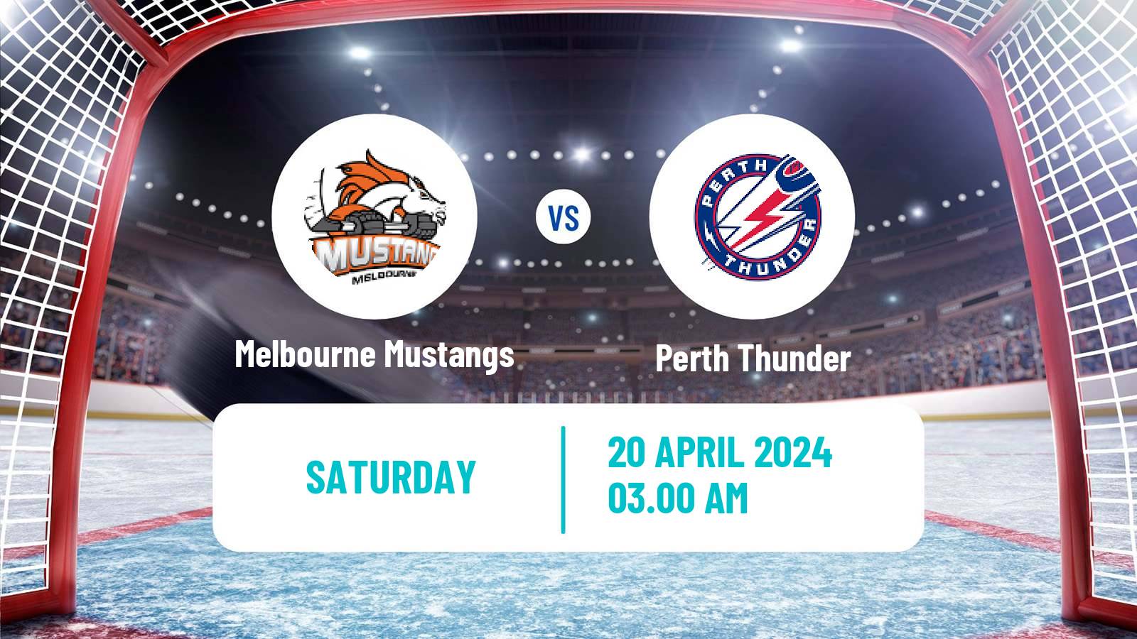 Hockey Australian Ice Hockey League Melbourne Mustangs - Perth Thunder