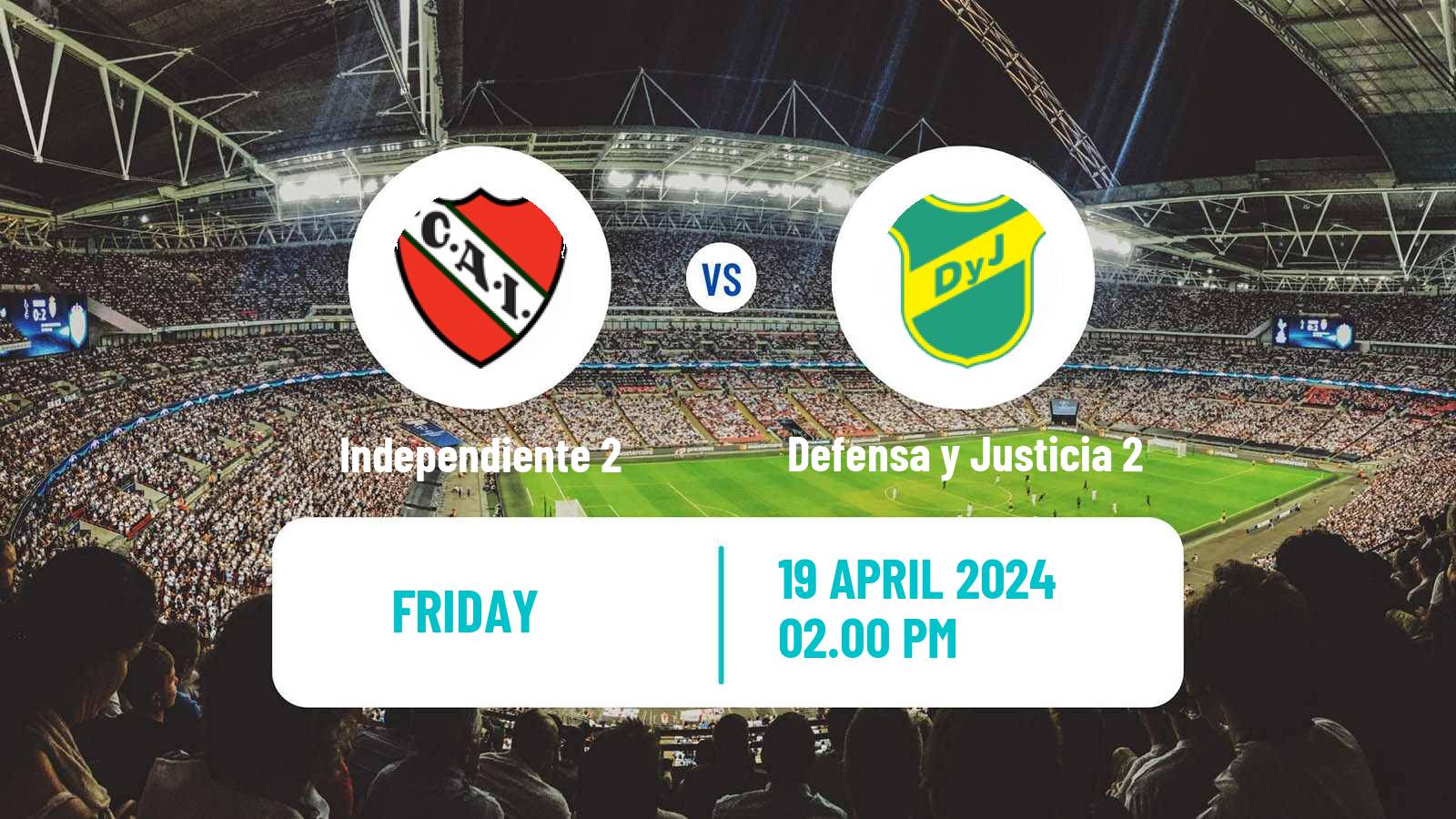 Soccer Argentinian Reserve League Independiente 2 - Defensa y Justicia 2