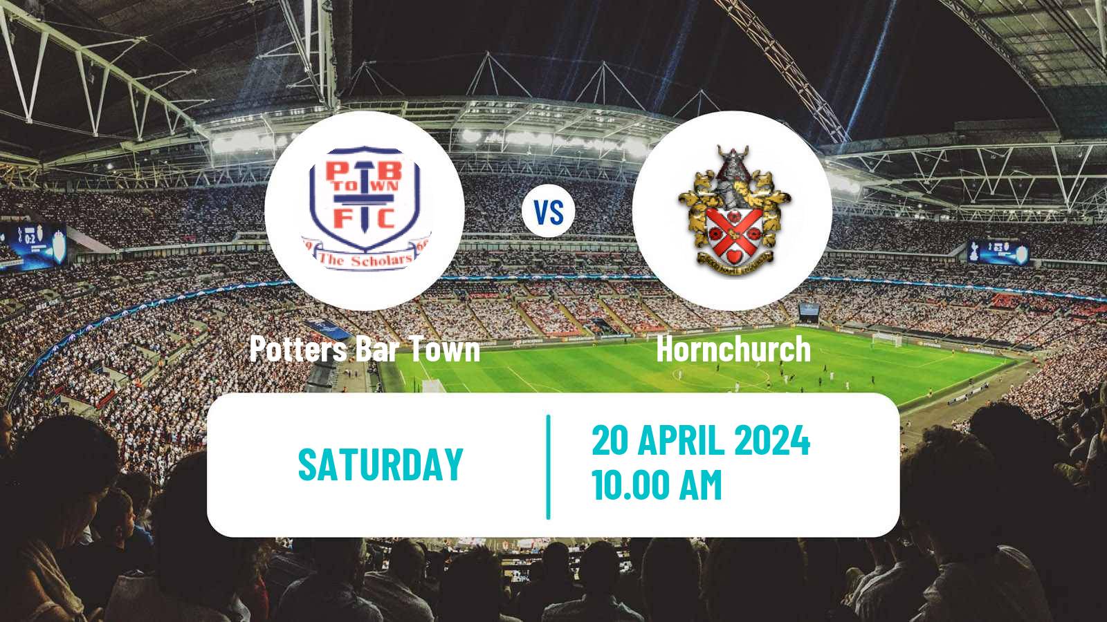 Soccer English Isthmian League Premier Division Potters Bar Town - Hornchurch