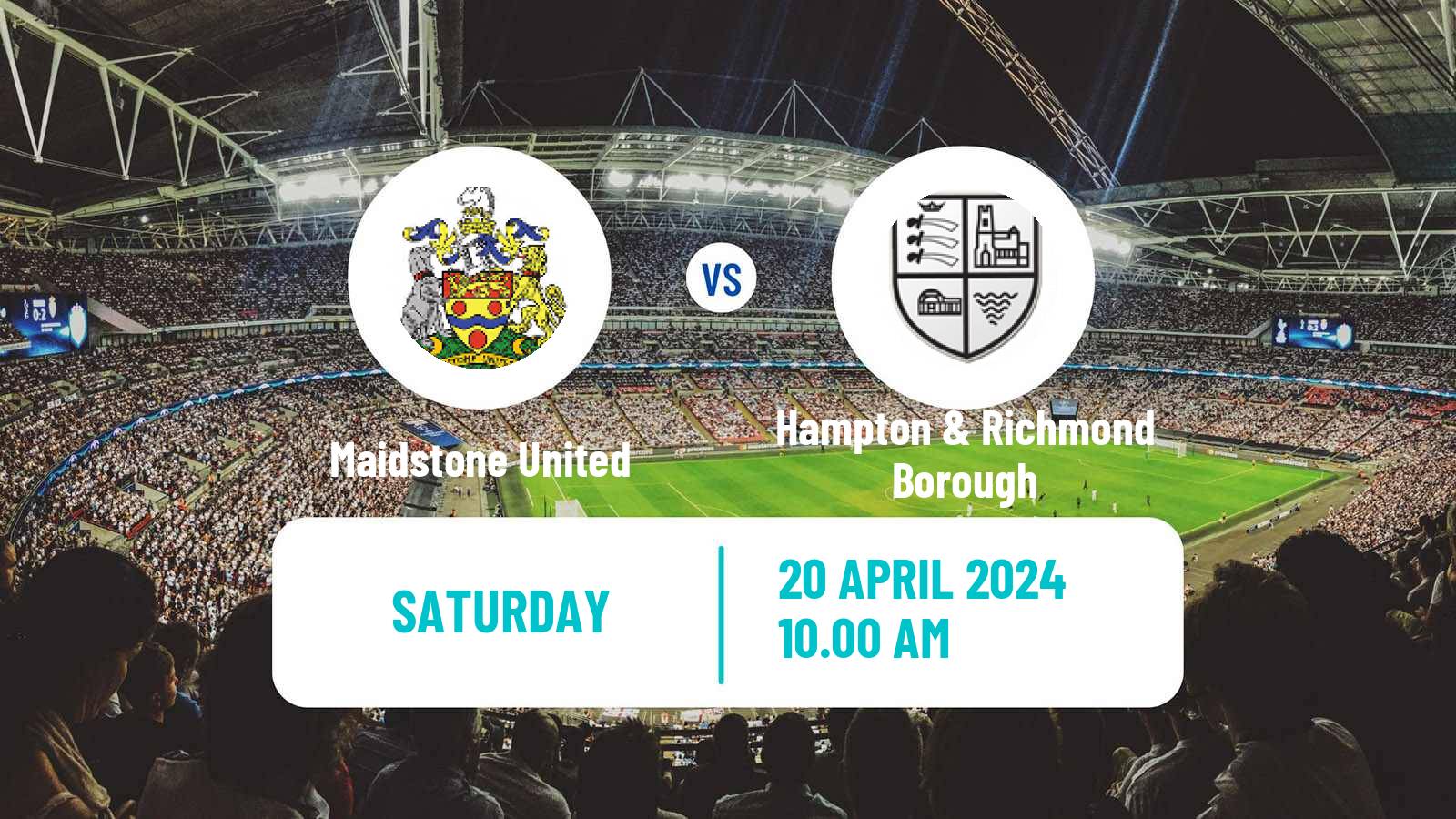Soccer English National League South Maidstone United - Hampton & Richmond Borough