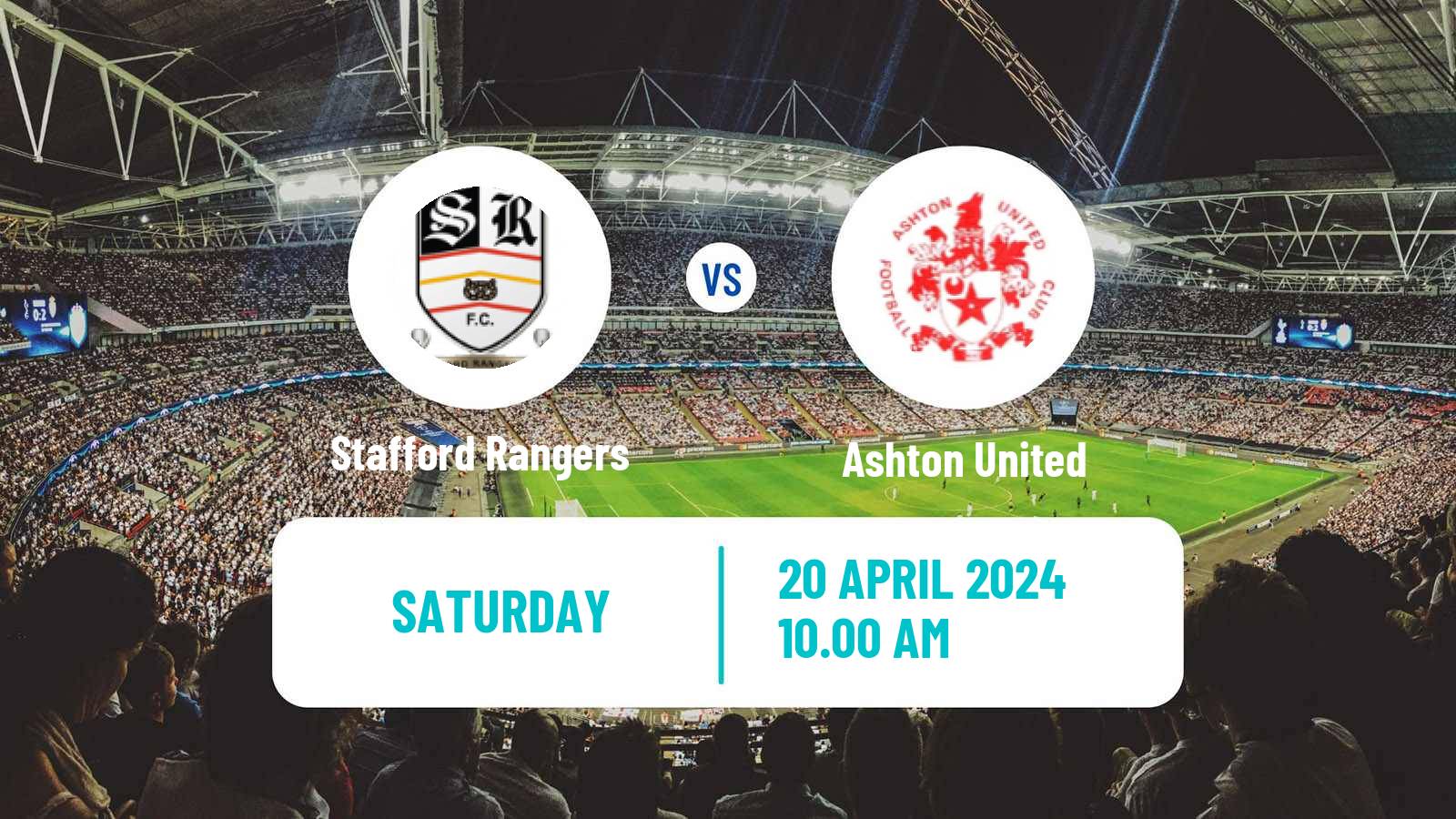 Soccer English NPL Premier Division Stafford Rangers - Ashton United