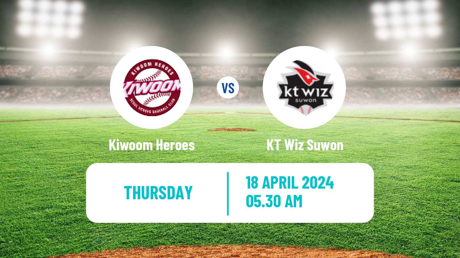 Baseball KBO Kiwoom Heroes - KT Wiz Suwon