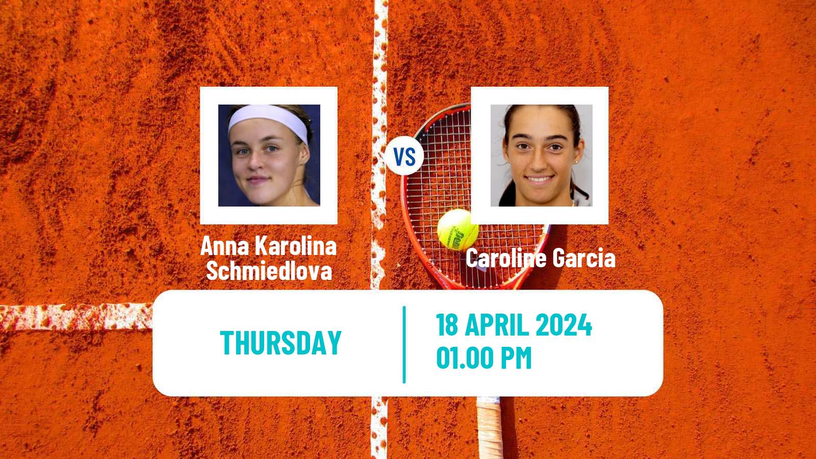 Tennis WTA Rouen Anna Karolina Schmiedlova - Caroline Garcia