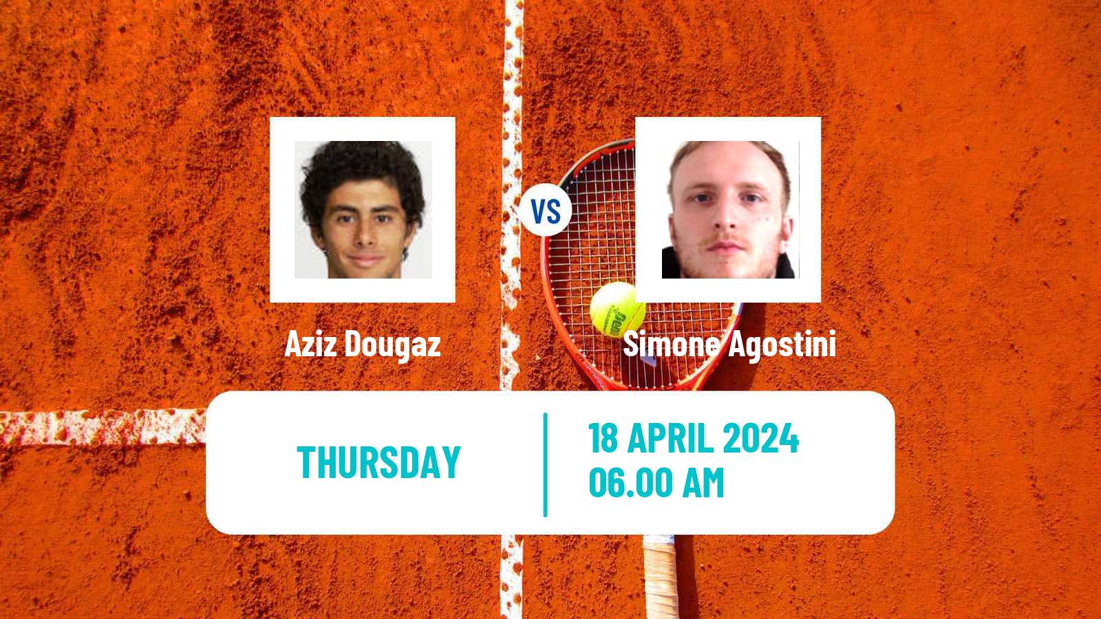 Tennis ITF M25 Hammamet 7 Men Aziz Dougaz - Simone Agostini
