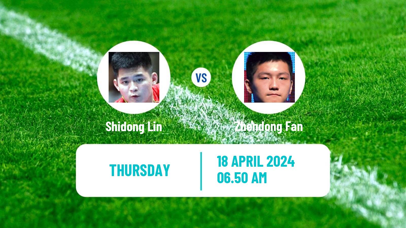 Table tennis World Cup Men Shidong Lin - Zhendong Fan