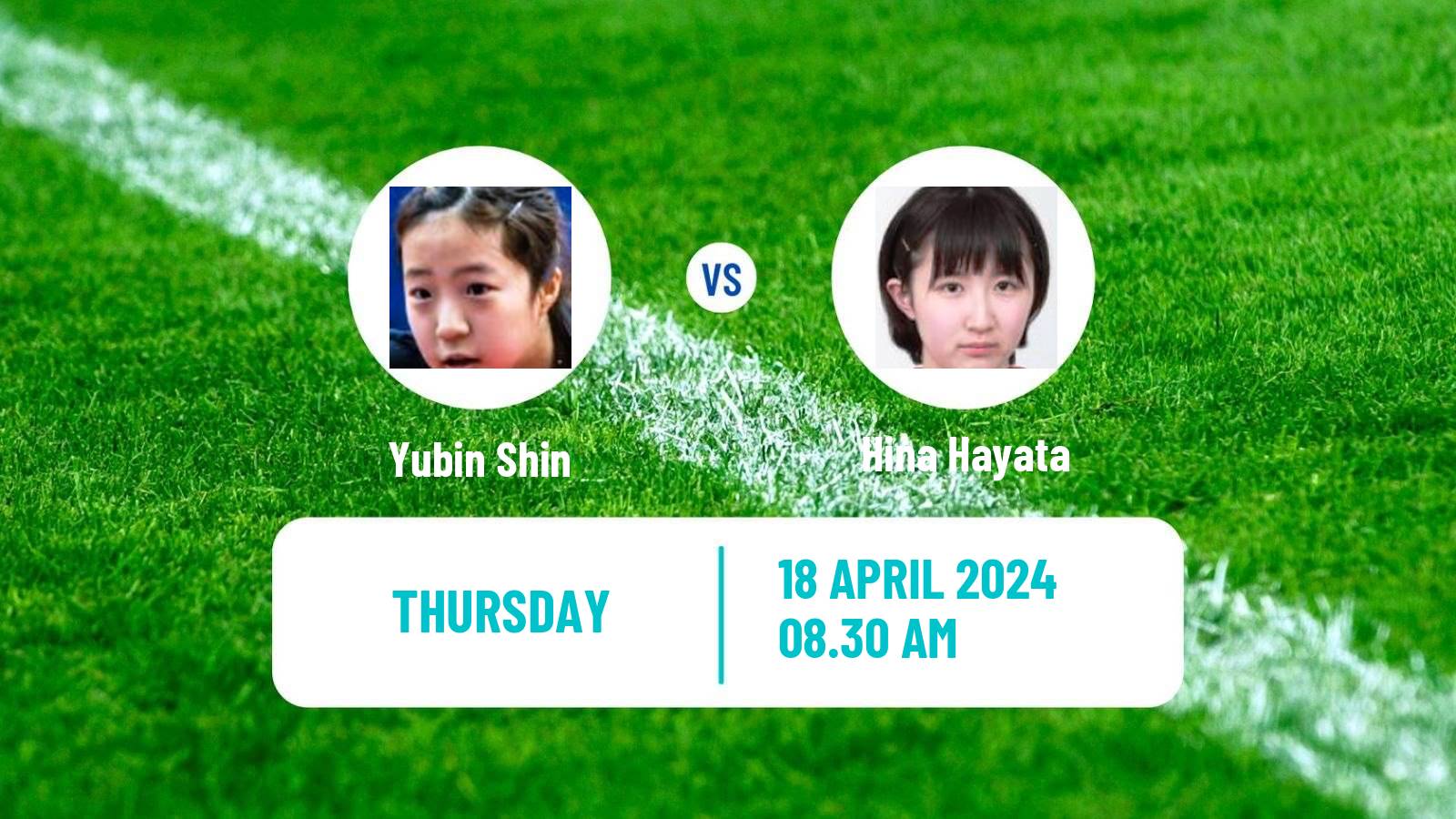 Table tennis World Cup Women Yubin Shin - Hina Hayata