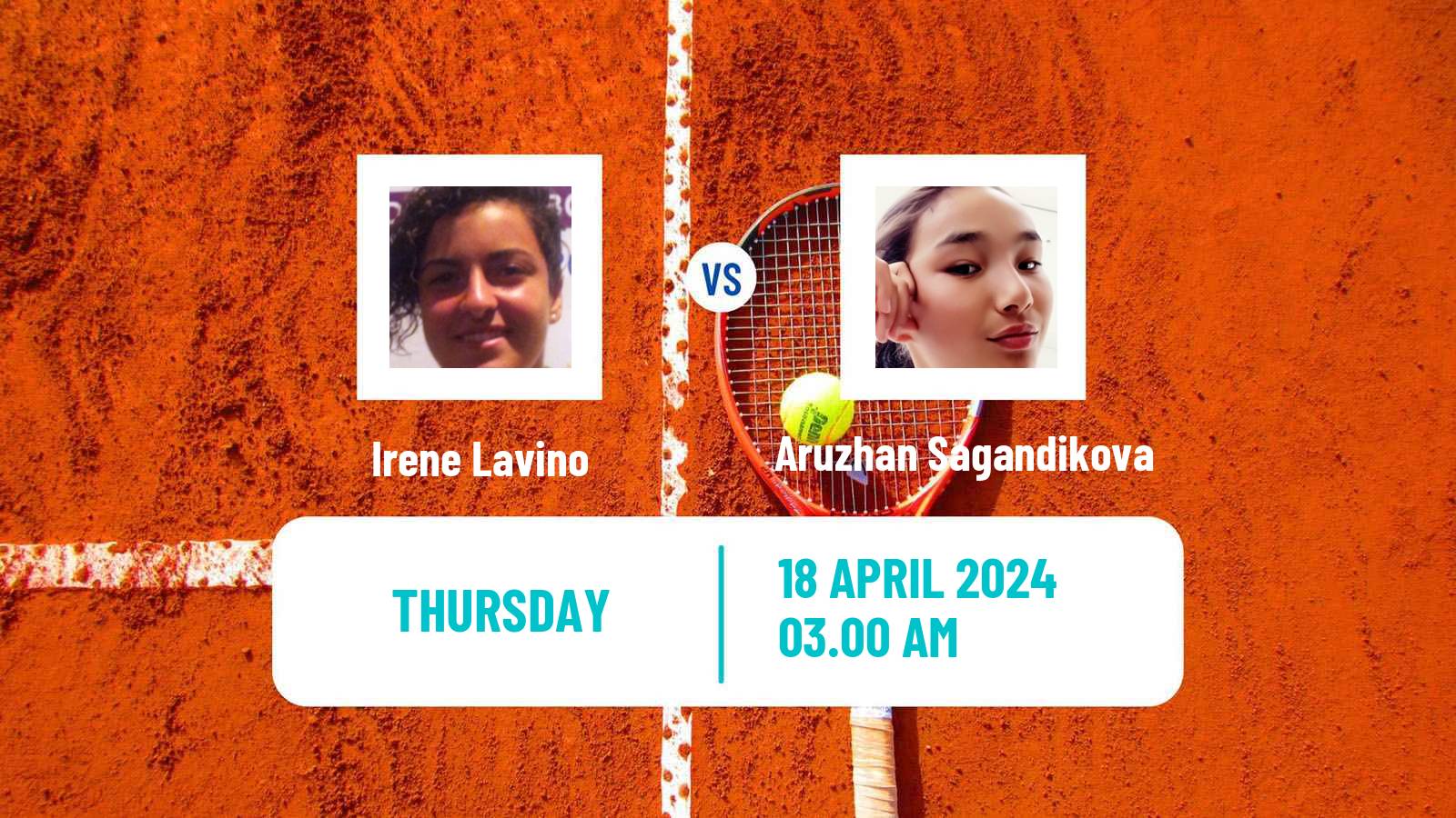 Tennis ITF W15 Shymkent Women Irene Lavino - Aruzhan Sagandikova