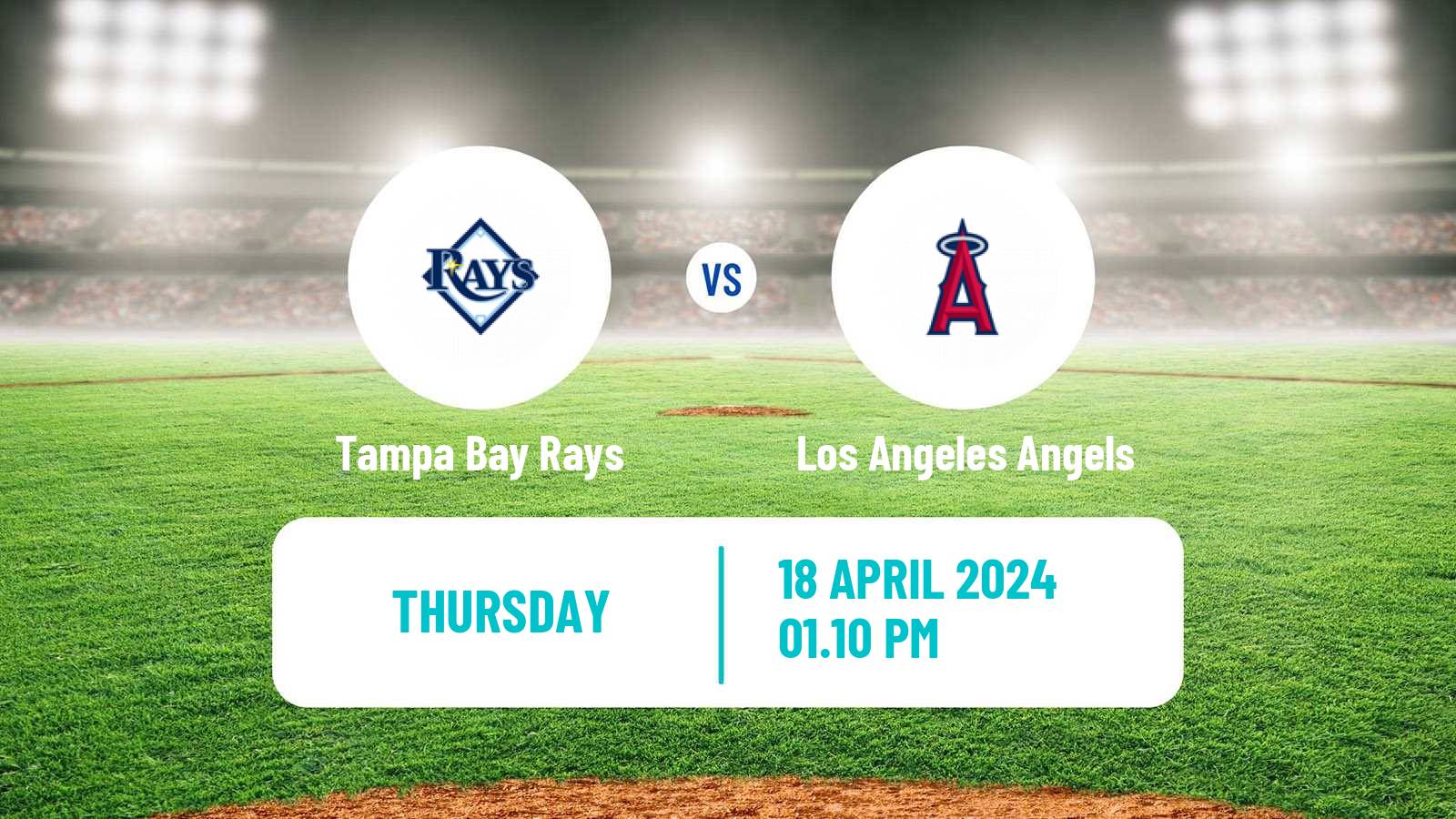 Baseball MLB Tampa Bay Rays - Los Angeles Angels